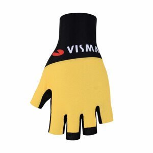 BONAVELO Cyklistické rukavice krátkoprsté - JUMBO-VISMA 2022 - žltá/čierna