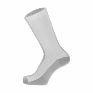 SANTINI Cyklistické ponožky klasické - PURO  - biela