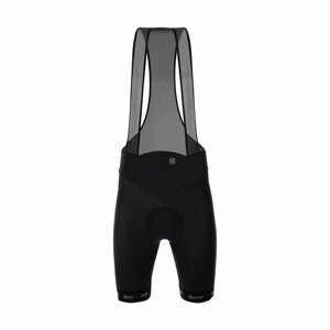 SANTINI Cyklistické nohavice krátke s trakmi - CUBO - čierna 2XL