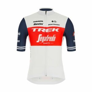 SANTINI Cyklistický dres s krátkym rukávom - TREK SEGAFREDO 2021 - červená/biela/modrá 2XL