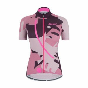 SANTINI Cyklistický dres s krátkym rukávom - GIADA MAUI LADY - viacfarebná/ružová 2XL