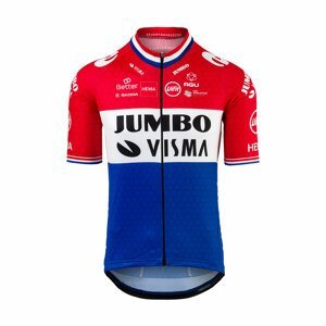 AGU Cyklistický dres s krátkym rukávom - JUMBO-VISMA 2021 - červená/biela/modrá 3XL