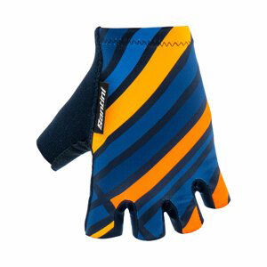 SANTINI Cyklistické rukavice krátkoprsté - RAGGIO - modrá/žltá S