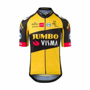 AGU Cyklistický dres s krátkym rukávom - JUMBO-VISMA 2021 - žltá/čierna XL