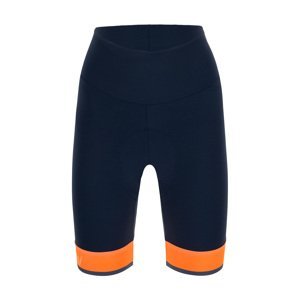 SANTINI Cyklistické nohavice krátke bez trakov - GIADA LUX LADY - oranžová/modrá S