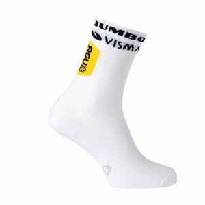 AGU Cyklistické ponožky klasické - JUMBO-VISMA 2021 - biela L-XL