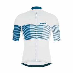 SANTINI Cyklistický dres s krátkym rukávom - TONO FRECCIA - modrá/biela L