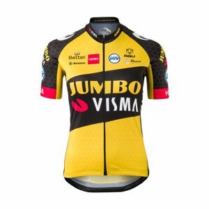 AGU Cyklistický dres s krátkym rukávom - JUMBO-VISMA '21 LADY - čierna/žltá L