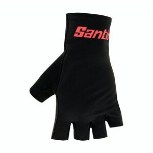 SANTINI Cyklistické rukavice krátkoprsté - ISTINTO - čierna L