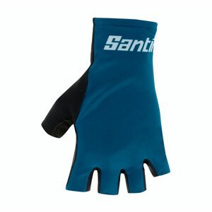 SANTINI Cyklistické rukavice krátkoprsté - ISTINTO - modrá L