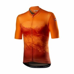 CASTELLI Cyklistický dres s krátkym rukávom - POLVERE - oranžová S