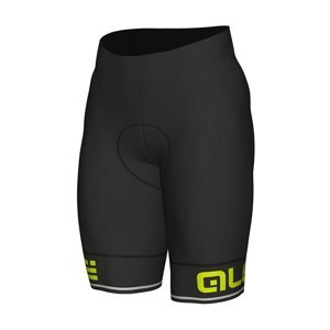ALÉ Cyklistické nohavice krátke bez trakov - CORSA - čierna/žltá 4XL