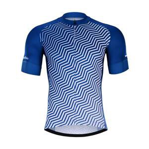 HOLOKOLO Cyklistický dres s krátkym rukávom - DAYBREAK - biela/modrá M