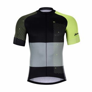 HOLOKOLO Cyklistický dres s krátkym rukávom - ENGRAVE - zelená/šedá/čierna S