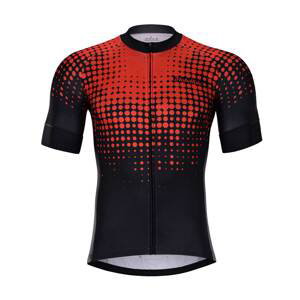 HOLOKOLO Cyklistický dres s krátkym rukávom - FROSTED - červená/čierna 2XL