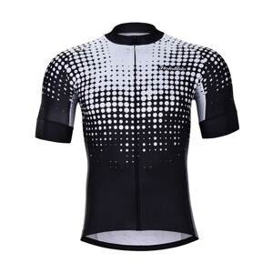 HOLOKOLO Cyklistický dres s krátkym rukávom - FROSTED - biela/čierna 3XL