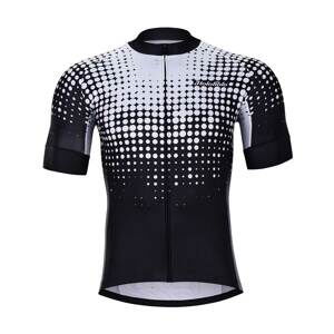 HOLOKOLO Cyklistický dres s krátkym rukávom - FROSTED - čierna/biela S