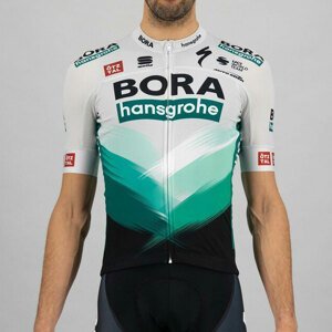 SPORTFUL Cyklistický dres s krátkym rukávom - BORA HANSGROHE 2021 - zelená/šedá XL