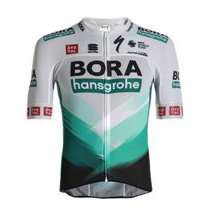 SPORTFUL Cyklistický dres s krátkym rukávom - BORA HANSGROHE 2021 - zelená/šedá