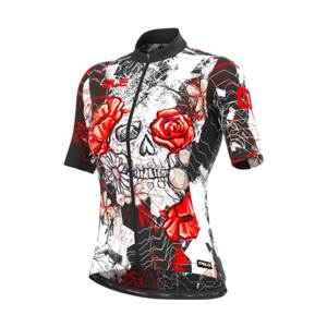 ALÉ Cyklistický dres s krátkym rukávom - SKULL LADY - čierna