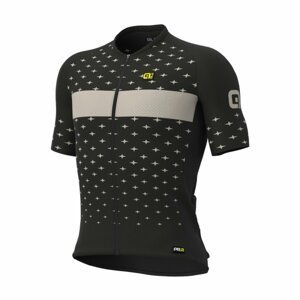 ALÉ Cyklistický dres s krátkym rukávom - STARS - čierna/šedá 4XL
