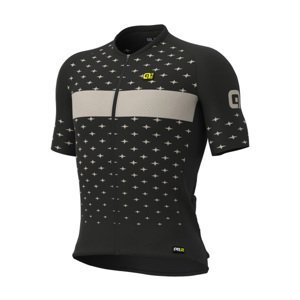 ALÉ Cyklistický dres s krátkym rukávom - STARS - čierna/šedá M