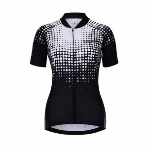 HOLOKOLO Cyklistický dres s krátkym rukávom - FROSTED LADY - čierna/biela S