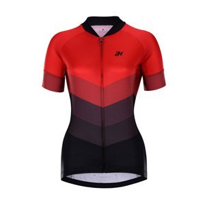 HOLOKOLO Cyklistický dres s krátkym rukávom - NEW NEUTRAL LADY - červená/čierna XS
