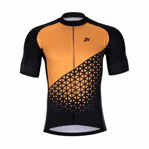 HOLOKOLO Cyklistický dres s krátkym rukávom - DUSK - oranžová/čierna