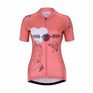 HOLOKOLO Cyklistický dres s krátkym rukávom - RAZZLE DAZZLE LADY - ružová
