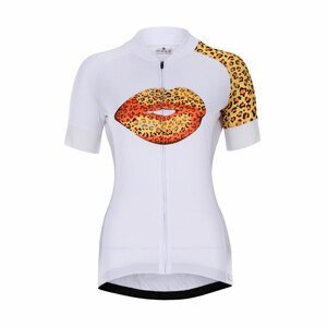 HOLOKOLO Cyklistický dres s krátkym rukávom - BISOU LADY - biela