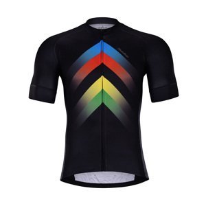 HOLOKOLO Cyklistický dres s krátkym rukávom - HYPER - čierna/dúhová 4XL