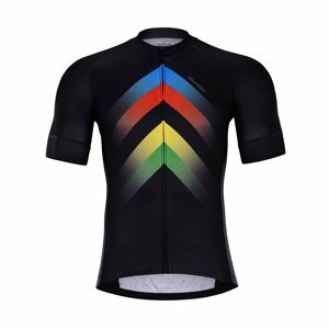 HOLOKOLO Cyklistický dres s krátkym rukávom - HYPER - dúhová/čierna S