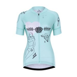 HOLOKOLO Cyklistický dres s krátkym rukávom - RAZZLE DAZZLE LADY - modrá M