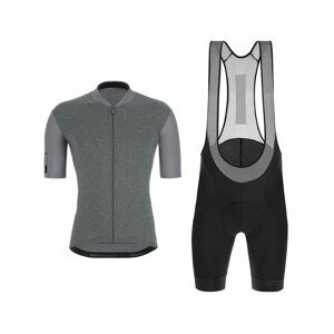 SANTINI Cyklistický krátky dres a krátke nohavice - COLORE - šedá/čierna