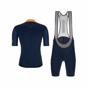 SANTINI Cyklistický krátky dres a krátke nohavice - COLORE - modrá