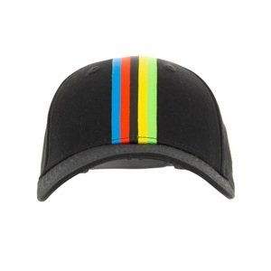 SANTINI Cyklistická čiapka - UCI BASEBALL - dúhová/čierna