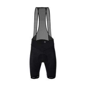 SANTINI Cyklistické nohavice krátke s trakmi - CUBO - čierna XL
