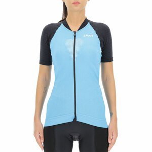 UYN Cyklistický dres s krátkym rukávom - GRANFONDO LADY - čierna/modrá M