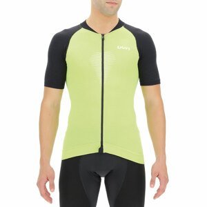 UYN Cyklistický dres s krátkym rukávom - BIKING GRANFONDO - zelená/čierna 2XL