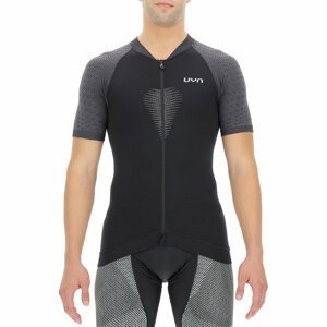 UYN Cyklistický dres s krátkym rukávom - BIKING GRANFONDO - šedá/čierna XL