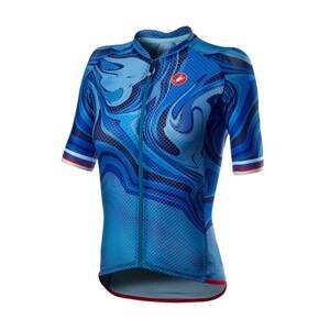 CASTELLI Cyklistický dres s krátkym rukávom - CLIMBER'S 2.0 LADY - modrá L