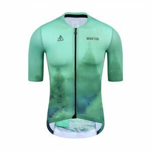 MONTON Cyklistický dres s krátkym rukávom - FOREST - zelená 3XL