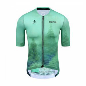 MONTON Cyklistický dres s krátkym rukávom - FOREST - zelená 2XL