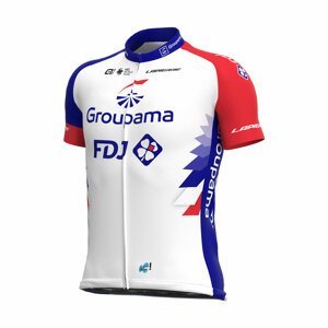 ALÉ Cyklistický dres s krátkym rukávom - GROUPAMA FDJ 2021 - biela/modrá/červená 2XL