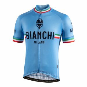 BIANCHI MILANO Cyklistický dres s krátkym rukávom - ISALLE - modrá XL
