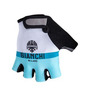 BIANCHI MILANO Cyklistické rukavice krátkoprsté - ANAPO - svetlo modrá/biela