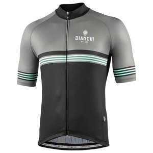 BIANCHI MILANO Cyklistický dres s krátkym rukávom - PRIZZI - čierna/šedá M