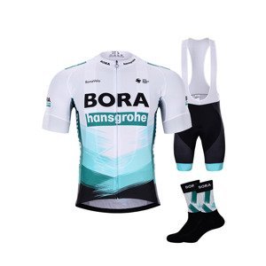 BONAVELO Cyklistický mega set - BORA 2021 - zelená/čierna