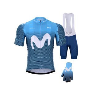BONAVELO Cyklistický mega set - MOVISTAR 2021 - modrá/biela